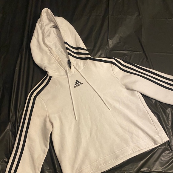 adidas Tops - Black and white cropped adidas sweatshirt